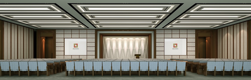 银行办公楼大会议室装修设计效果